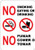 No Smoking Eating or Drinking English and Spanish Sign 7x10