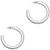 PAVOI 14K White Gold Hoop Earrings For Women  4mm Flat Thick 30mm Infinity Gold Hoops Women Earrings  Gold Plated Loop Earrings For Women  Lightweight Hoop Earrings Set For Girls