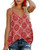TECREW Womens Boho Floral V Neck Spaghetti Straps Tank Top Summer Sleeveless Shirts Blouse Red TECREW Womens Boho Floral V Neck Spaghetti Straps Tank Top Summer Sleeveless Shirts Blouse Red