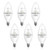 SHINE HAI 40W Equivalent Candelabra LED Light Bulbs 4000K Soft Daylight White B11 LED Light Bulbs E12 Candelabra Base Pack of 6