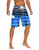 Unitop Mens Board Shorts Quick Dry Striped Swim Trunks Drawstring Blue1 34