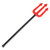 Small Halloween Fake Red Devil Pitchfork Trident Fork Weapon Prop Cosplay Costume Novelty Toy Accessory for Kids
