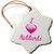 3dRose orn_121662_1 Pretty Pink Flowery I Love Mallards Snowflake Ornament, Porcelain, 3-Inch