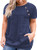 VISLILY Womens Plus Size Casual Short Sleeve Blouse Shirts Loose Tunic Tops Dark Blue 22W