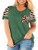 VISLILY Women Plus Size Tops 3X Short Sleeve Tunic Loose Leopard Print Shirts Green 22W