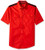Sean John Mens Short Sleeve Solid Button Down Shirt Fiery red L