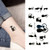 Oottati Small Cute Temporary Tattoo Cats Love Totem 2 Sheets