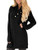 ETCYY Womens Long Sleeve Pullover Sweatshirt Button Cowl Neck Casual Tunic Tops Black