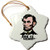 3dRose ORN_102594_1 Abe Lincoln is My Homeboy Snowflake Porcelain Ornament, 3"
