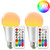 iLC Color Changing LED Light Bulb A19 E26 Screw, 120 Colors 10W Dimmable Warm White 2700K RGB LED Light Bulbs with Remote Control, 60 Watt Equivalent (Pack of 2)