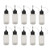 AKOAK 12 Pcs Plastic Squeezable Tip Applicator BottleDropper Bottles with Needle Tip Caps for GlueLiquidOilCapacity 30ml Black Cap