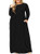 POSESHE Women Plus Size Long Sleeve Plain Casual Long Maxi Dress with Pockets Black XL