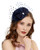 Cizoe Fascinator Hair Clip Pillbox Hat Bowler Feather Flower Veil Wedding Party Hat Tea Hat6Black