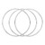Merdia Three 925 Sterling Silver Bangle Bracelets Set for Women and girls 6cm
