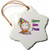 3dRose Happy New Year Snowflake Porcelain Ornament, 3-Inch