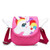 Kids Crossbody Purse Shoulder Bag Mini Cute Unicorn Little Girls Purses Bags Cartoon Animal Messenger Handbag