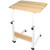 Overbed Bedside Table with Wheels Height Adjustable Living Room Table Bed Side Accent End TV Tray Table Desk for Coffee Dining Laptop Slides to Bed Sofa Couch Small Outdoor Patio Side Table Oak