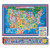 T.S. Shure Pictorial Map of the United States of America - Laminated Poster with Interactive Stickers