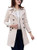 FARVALUE Women s Double Breasted Trench Coat Classic Belted Lapel Overcoat Beige Large