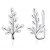 OwMell Sterling Silver Leaf Non Pierced Ear Clip Cuff Wrap Branch Earrings 1 Pair