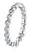 BORUO 2MM 925 Sterling Silver Ring Cubic Zirconia CZ Wedding Band Stackable Ring Size 8