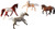Breyer Stablemates Dapples & Dots Horse Toy Set (1: 32 Scale), Multicolor
