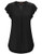 Gaharu Black Blouse Womans Summer Casual Short Sleeve Tops Plus Size Tunic Split Neck Lace Hollow Peasant Blouse Shirts for Work BlackS