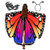 Butterfly Wings for Women Butterfly Shawl Fairy Ladies Cape Nymph Pixie Costume Accessory Orange