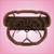 Embossed Pug Cookie Cutter 3-1/2 Inches Wide
