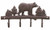 Cast Iron Bear Wall Key Rack Holder 4 Hooks Coat Hook Home Decor