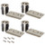 Closet Door Ball Catch Hardware 4 Pack  Satin Nickel Drivein Ball Catch with Strike Plate