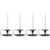 Retro Iron Simple Black Chamberstick Candlestick Holders Taper Candle Holder - Fits Standard Taper and Candlesticks - Candlelight Stand for Halloween Christmas Dining Room Decoration Display (4 Pcs)
