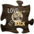 Love You to the Moon & Back 12 x 12 inch Wood Puzzle Piece Wall Sign Plaque