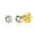 Spoil Cupid 14K Gold Plated Sterling Silver Cubic Zirconia Stud Earrings Set for Women Men 3mm