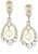 1928 Jewelry Women s SilverTone Simulated Pearl and Crystal Clip Drop Earrings White One Size