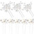 AINCRSO 3 PCS Flower Hair Pins 5 PCS Silvers Leaf Hair Pins Bridal Hair Pins Flower Crystal Wedding Hair Clips Hair Accessories