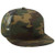 Otto Camouflage Round Flat Visor SNAP 6 Panel Mesh Back Trucker Snapback  Dk Grn/BRN