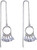 925 Sterling Silver Tassel Drop Earrings Long CZ Droplet Dangle Threader Earrings for Women
