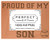 ThisWear Baseball Dad Mom Gift Proud of My Son Natural Wood Engraved 4x6 Landscape Picture Frame Wood