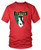 Amdesco Men s Italia Flag Shield Love Home Italy Italian TShirt Red XL
