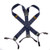 HoldUp Jacquard Blue Elddis Reverse Pyramid pattern dual clip DoubleUp Suspenders with Patented Noslip Clips