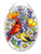 Amia Garden Oriole Cardinal Glass Oval Suncatcher 42563