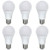 Asencia AN03410 60 Watt Equivalent Dimmable A19 Standard LED Light Bulb 6Pack Soft White 2700K