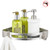BESy Adhesive Bathroom Shower Corner Shelf Shower Corner Caddy, Drill Free with Glue or Wall Mount with Screws,No Damage SUS304 Stainless Steel 1 Tier Shower Wall Shelves Triangle,Brushed Nickel