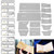 SMTHOME 13X Clear Acrylic Wallet Pattern Stencil Template Drawings Set Leather Hand Craft DIY Tool