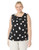Calvin Klein Women s Plus Size Pleat Neck Cami Black Rose Multi 1X