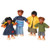 Constructive Playthings KRP418 Poseable Family Latino 4 pc  Set