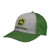 John Deere Green and Gray Solid Backed Hat with Embroidered Logo Grey/Green One Size