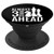 Chess Always 3 Moves Ahead Black PopSockets Grip and Stand for Phones and Tablets