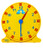Learn How to Tell Time Teaching Clock  Large 12" Classroom Demonstration Night and Day Learning Clock